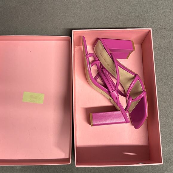INTENTIONALLY BLANK x REVOLVE Wick Sandal Heels in Flamingo Pink Size 7 - Picture 5 of 16